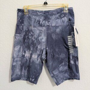 Marika Fit Women's Tie Die Blue 9" Shorts NWT (Size XL)